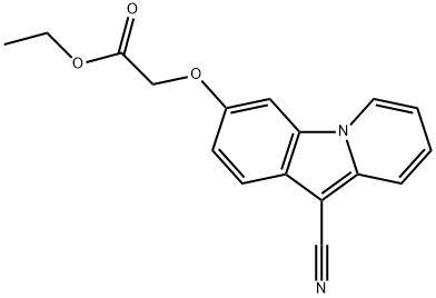 ETHYL 2-[(10-CYANOPYRIDO[1,2-A]INDOL-3-YL)OXY]ACETATE 结构式