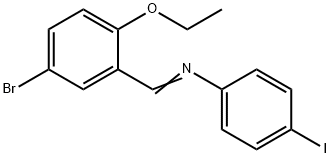 N-[(E)-(5-BROMO-2-ETHOXYPHENYL)METHYLIDENE]-4-IODOANILINE 结构式