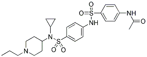 N-[4-(([4-((CYCLOPROPYL(1-PROPYLPIPERIDIN-4-YL)AMINO)SULPHONYL)PHENYL]AMINO)SULPHONYL)PHENYL]ACETAMIDE 结构式