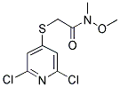 2-[(2,6-DICHLOROPYRIDIN-4-YL)THIO]-N-METHOXY-N-METHYLACETAMIDE 结构式