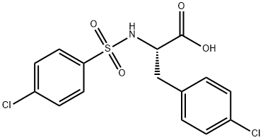 3-(4-CHLOROPHENYL)-2-([(4-CHLOROPHENYL)SULFONYL]AMINO)PROPANOIC ACID 结构式