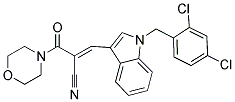 (2E)-3-[1-(2,4-DICHLOROBENZYL)-1H-INDOL-3-YL]-2-(MORPHOLIN-4-YLCARBONYL)ACRYLONITRILE 结构式