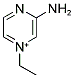 3-AMINO-1-ETHYLPYRAZIN-1-IUM 结构式