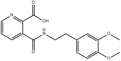 3-((3,4-二甲氧基苯乙基)氨基甲酰基)吡啶甲酸 结构式