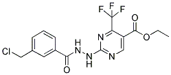 ETHYL 2-(2-[3-(CHLOROMETHYL)BENZOYL]HYDRAZINO)-4-(TRIFLUOROMETHYL)PYRIMIDINE-5-CARBOXYLATE 结构式