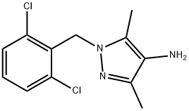 1-(2,6-二氯苄基)-3,5-二甲基-1H-吡唑-4-胺 结构式