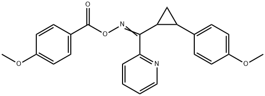 2-(([(4-METHOXYBENZOYL)OXY]IMINO)[2-(4-METHOXYPHENYL)CYCLOPROPYL]METHYL)PYRIDINE 结构式