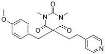 5-(4-METHOXYBENZYL)-1,3-DIMETHYL-5-(2-(PYRIDIN-4-YL)ETHYL)PYRIMIDINE-2,4,6(1H,3H,5H)-TRIONE 结构式