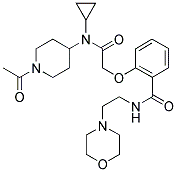 2-[2-((1-ACETYLPIPERIDIN-4-YL)CYCLOPROPYLAMINO)-2-OXOETHOXY]-N-(2-MORPHOLINOETHYL)BENZAMIDE 结构式