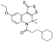3-CYCLOHEXYL-1-(8-ETHOXY-4,4-DIMETHYL-1-THIOXO-1H-[1,2]DITHIOLO[3,4-C]QUINOLIN-5(4H)-YL)PROPAN-1-ONE 结构式