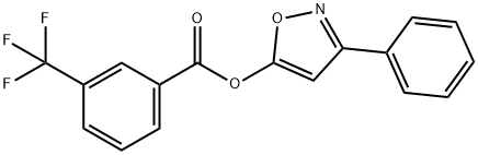 3-PHENYL-5-ISOXAZOLYL 3-(TRIFLUOROMETHYL)BENZENECARBOXYLATE 结构式