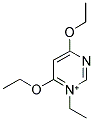 4,6-DIETHOXY-1-ETHYLPYRIMIDIN-1-IUM 结构式