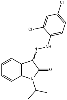 1-ISOPROPYL-1H-INDOLE-2,3-DIONE 3-[N-(2,4-DICHLOROPHENYL)HYDRAZONE] 结构式