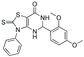 5-(2,4-DIMETHOXYPHENYL)-3-PHENYL-2-THIOXO-2,3,5,6-TETRAHYDRO[1,3]THIAZOLO[4,5-D]PYRIMIDIN-7(4H)-ONE 结构式