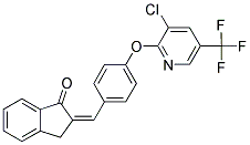 2-((4-(3-CHLORO-5-(TRIFLUOROMETHYL)-2-PYRIDYLOXY)PHENYL)METHYLENE)INDAN-1-ONE 结构式