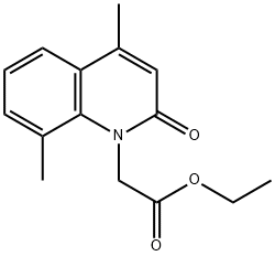 (4,8-Dimethyl-2-oxo-2H-quinolin-1-yl)-acetic acid ethyl ester 结构式