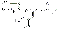 3-[3-(2-H-苯并三唑-2-基)-4-羟基-5-叔丁基苯基]-丙酸-聚乙二醇 300 酯 结构式