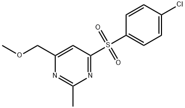 4-CHLOROPHENYL 6-(METHOXYMETHYL)-2-METHYL-4-PYRIMIDINYL SULFONE 结构式