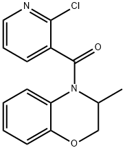 (2-CHLORO-3-PYRIDINYL)(3-METHYL-2,3-DIHYDRO-4H-1,4-BENZOXAZIN-4-YL)METHANONE 结构式