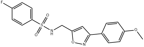 4-FLUORO-N-([3-(4-METHOXYPHENYL)-5-ISOXAZOLYL]METHYL)BENZENESULFONAMIDE 结构式