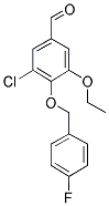 3-CHLORO-5-ETHOXY-4-[(4-FLUOROBENZYL)OXY]BENZALDEHYDE 结构式