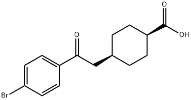 CIS-4-[2-(4-BROMOPHENYL)-2-OXOETHYL]CYCLOHEXANE-1-CARBOXYLIC ACID 结构式