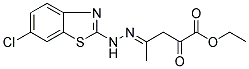 ETHYL 4-[2-(6-CHLORO-1,3-BENZOTHIAZOL-2-YL)HYDRAZONO]-2-OXOPENTANOATE 结构式