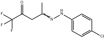 1,1,1-TRIFLUORO-2,4-PENTANEDIONE 4-[N-(4-CHLOROPHENYL)HYDRAZONE] 结构式