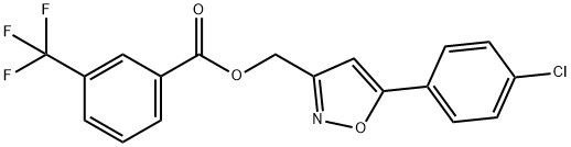 [5-(4-CHLOROPHENYL)-3-ISOXAZOLYL]METHYL 3-(TRIFLUOROMETHYL)BENZENECARBOXYLATE 结构式