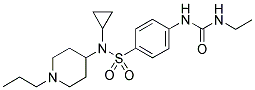 N-[4-((CYCLOPROPYL(1-PROPYLPIPERIDIN-4-YL)AMINO)SULPHONYL)PHENYL]-N'-ETHYLUREA 结构式