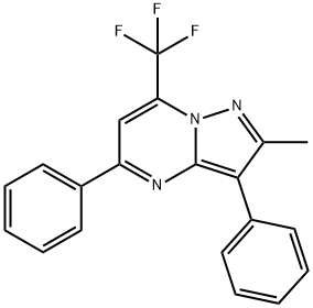 2-METHYL-3,5-DIPHENYL-7-(TRIFLUOROMETHYL)PYRAZOLO[1,5-A]PYRIMIDINE 结构式