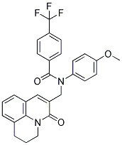 N-[(2,3-DIHYDRO-5-OXO-(1H,5H)-BENZO[IJ]QUINOLIZIN-6-YL)METHYL]-N-(4-METHOXYPHENYL)-4-(TRIFLUOROMETHYL)BENZAMIDE 结构式