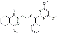 2-[2-[A-(4,6-DIMETHOXYPYRIMIDIN-2-YL)BENZYLTHIO]ETHYLAMINOCARBONYL]CYCLOHEXANECARBOXYLIC ACID METHYL ESTER 结构式