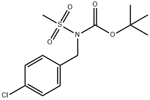 TERT-BUTYL N-(4-CHLOROBENZYL)-N-(METHYLSULFONYL)CARBAMATE 结构式