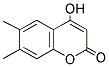 4-Hydroxy-6,7-dimethyl-2H-chromen-2-one 结构式
