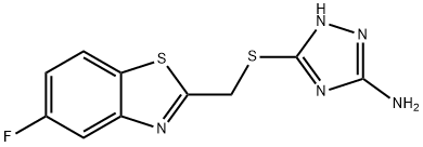 5-([(5-FLUORO-1,3-BENZOTHIAZOL-2-YL)METHYL]SULFANYL)-4H-1,2,4-TRIAZOL-3-AMINE