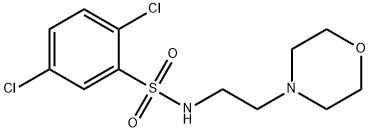 ((2,5-DICHLOROPHENYL)SULFONYL)(2-MORPHOLIN-4-YLETHYL)AMINE 结构式