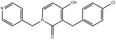 3-(4-CHLOROBENZYL)-4-HYDROXY-1-(4-PYRIDINYLMETHYL)-2(1H)-PYRIDINONE 结构式