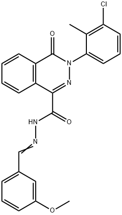 3-(3-CHLORO-2-METHYLPHENYL)-N'-[(E)-(3-METHOXYPHENYL)METHYLIDENE]-4-OXO-3,4-DIHYDRO-1-PHTHALAZINECARBOHYDRAZIDE 结构式