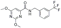 2,6-DIMETHOXY-N-(3-(TRIFLUOROMETHYL)BENZYL)PYRIMIDINE-4-CARBOXAMIDE 结构式