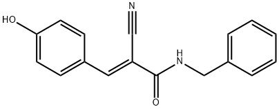 (E)-N-BENZYL-2-CYANO-3-(4-HYDROXYPHENYL)-2-PROPENAMIDE 结构式