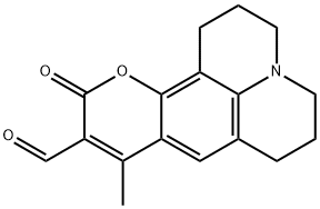 8-METHYL-10-OXO-2,3,5,6-TETRAHYDRO-1H,4H,10H-11-OXA-3A-AZA-BENZO[DE]ANTHRACENE-9-CARBALDEHYDE 结构式