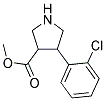 4-(2-Chloro-phenyl)-pyrrolidine-3-carboxylic acid methyl ester 结构式