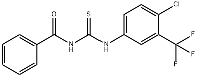 N-BENZOYL-N'-[4-CHLORO-3-(TRIFLUOROMETHYL)PHENYL]THIOUREA 结构式