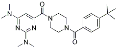 1-[(2,6-Bis(dimethylamino)pyrimidin-4-yl)carbonyl]-4-(4-tert-butylbenzoyl)piperazine 结构式
