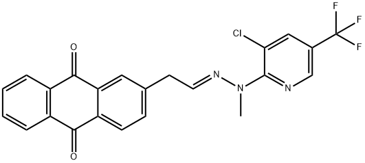 2-(9,10-DIOXO-9,10-DIHYDRO-2-ANTHRACENYL)ACETALDEHYDE N-[3-CHLORO-5-(TRIFLUOROMETHYL)-2-PYRIDINYL]-N-METHYLHYDRAZONE 结构式