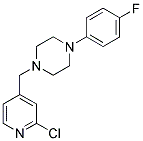 1-[(2-CHLOROPYRIDIN-4-YL)METHYL]-4-(4-FLUOROPHENYL)PIPERAZINE 结构式