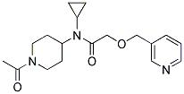 N-(1-ACETYLPIPERIDIN-4-YL)-N-CYCLOPROPYL-2-[(PYRIDIN-3-YL)METHOXY]ACETAMIDE 结构式