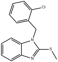 1H-苯并咪唑,1-(2-氯苄基)-2-甲基硫基- 结构式