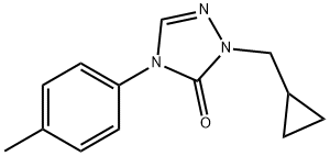 2-(CYCLOPROPYLMETHYL)-4-(4-METHYLPHENYL)-2,4-DIHYDRO-3H-1,2,4-TRIAZOL-3-ONE 结构式